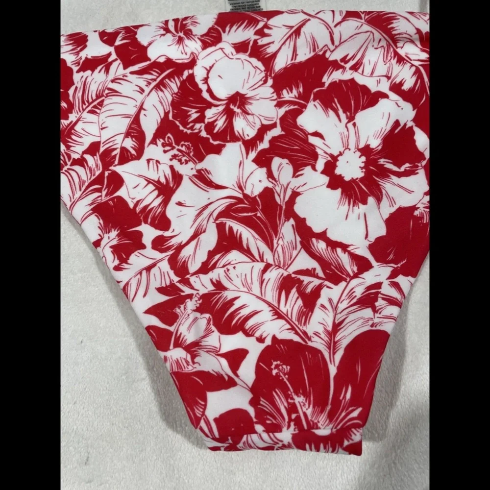 NEW $95 Onia Kate String‎ Tie Floral Bikini Bottoms in Hibiscus [ SZ Large ]